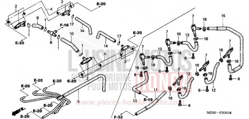 CARBURETOR (INTAKE PIPE) GL1500C1 de 2001